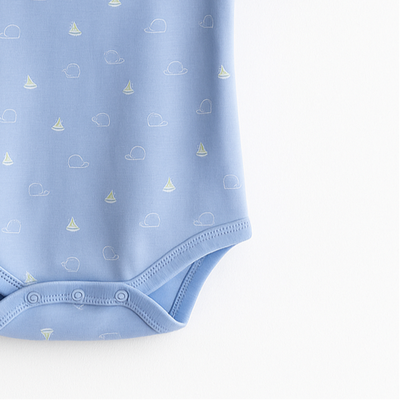 Baby Body Romper | Blue White Ship | New Born Baby
