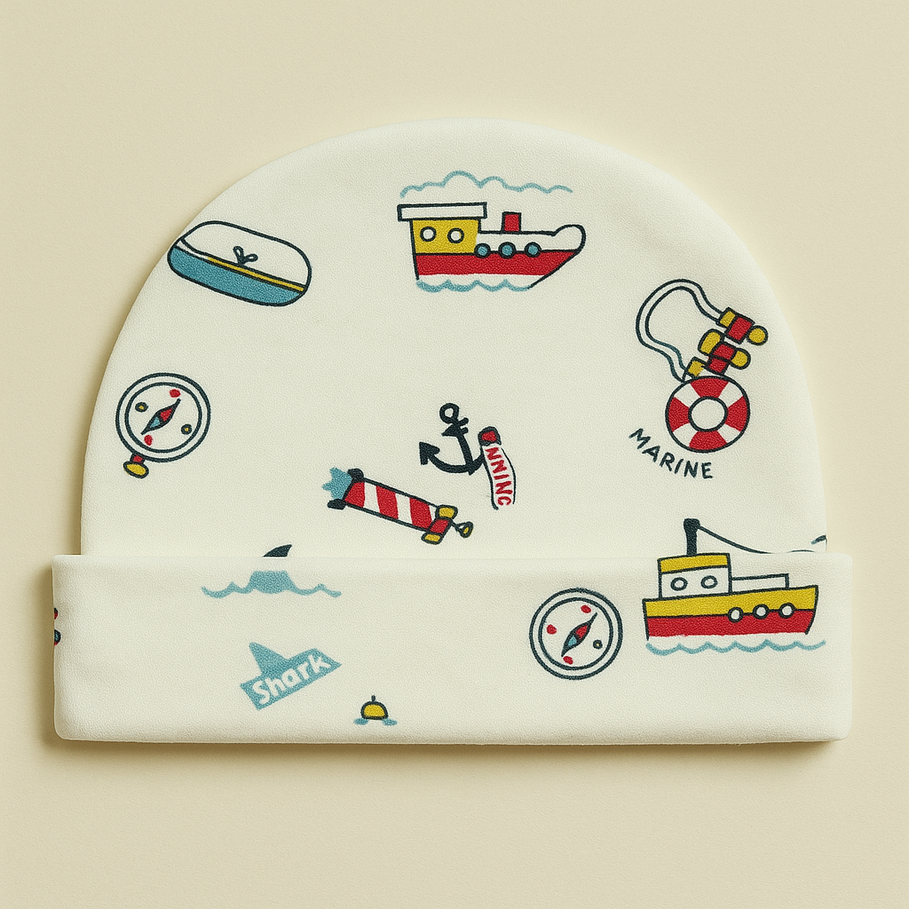 Ship design Baby Cap | New Born Baby Caps
