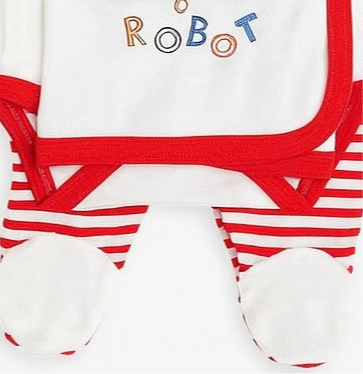 Starter Set for Baby– 5 Piece Red White | Baby Girl and Boy| Gift Set for Baby