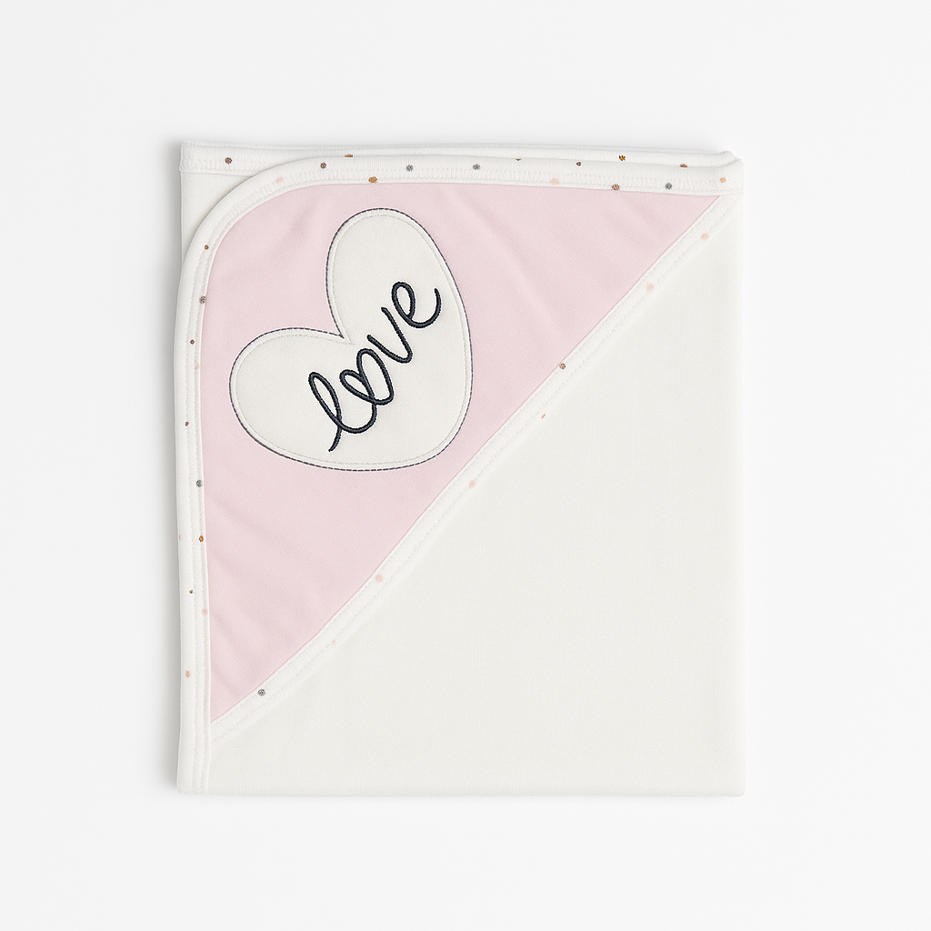Baby Wrapping Sheet | Pink and White