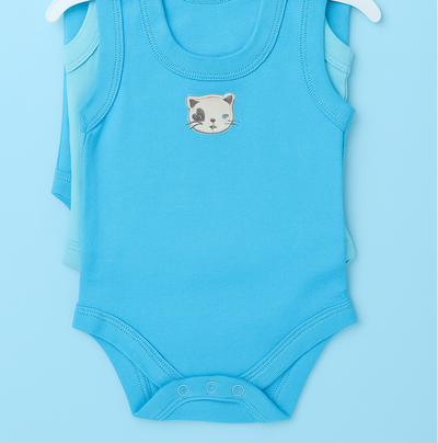 Set of 3 Sleeveless Body Suit For Baby Girls and Boys  | Baby Rompers