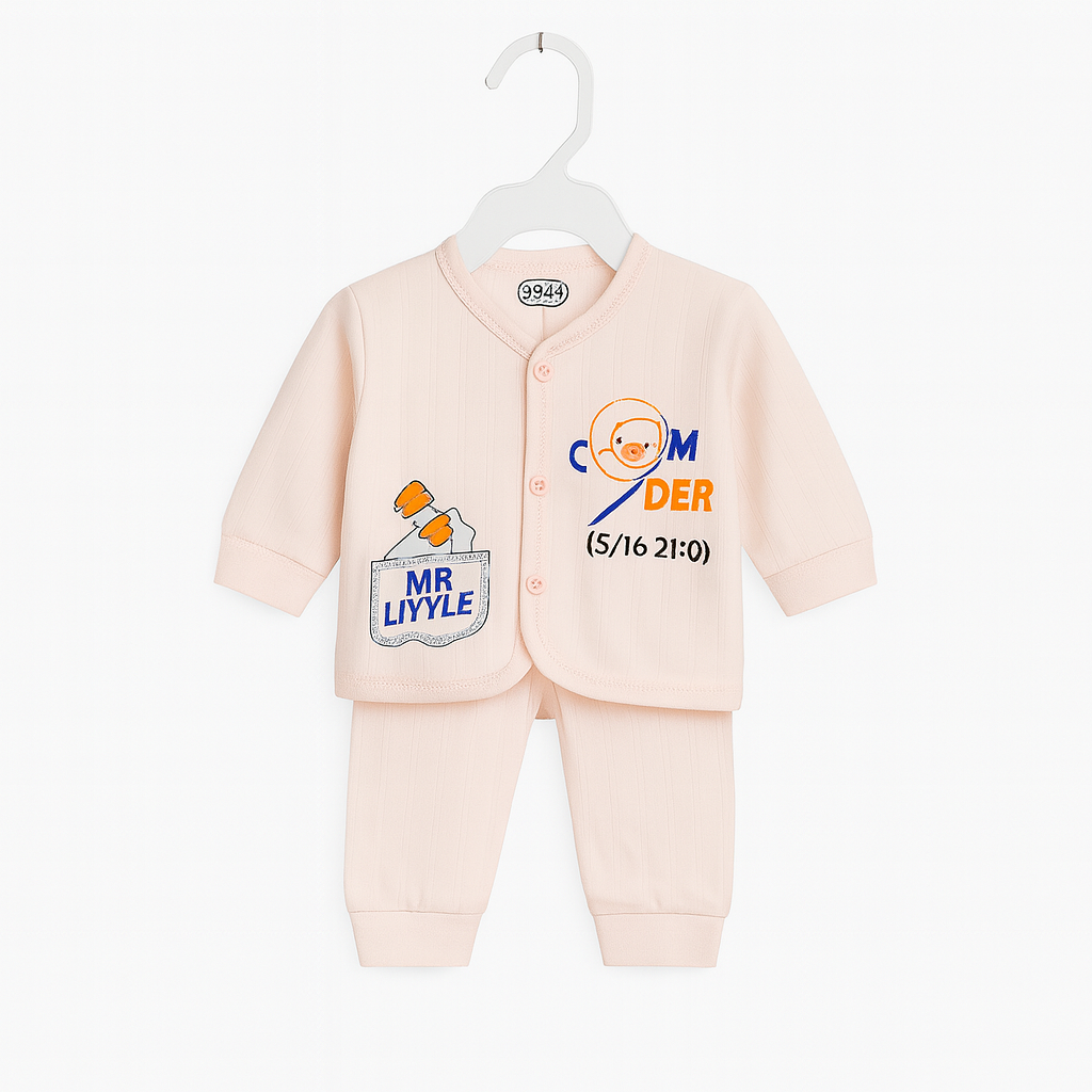 Baby Girl and Boy Suit | Light Pink Color | 100 % Cotton