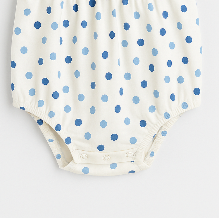 Baby white Polka Dot Body Suit | Imported