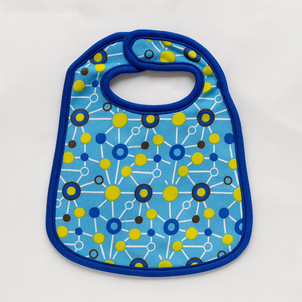 Bib for Baby | Blue Yellow Balls | Imported