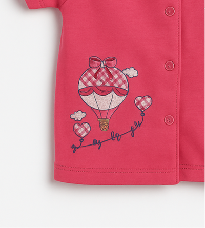 Baby Girl Boy T-Shirt | Pink | Button Down