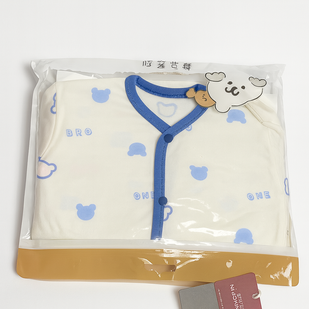 5 Piece Set  | Blue White | Pure Cotton | Imported