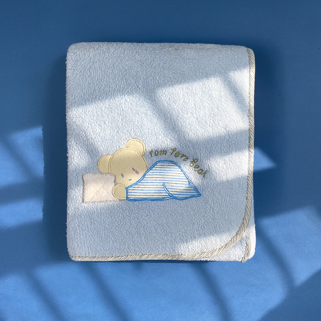 Winter Blanket for Baby | Imported Polyester Blue Blanket For infants