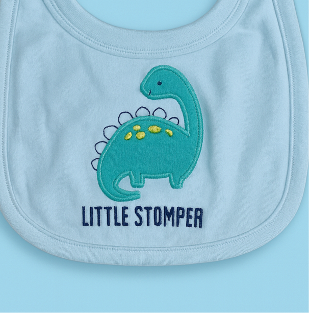Bib for Baby | Blue | Little Stomper | Imported
