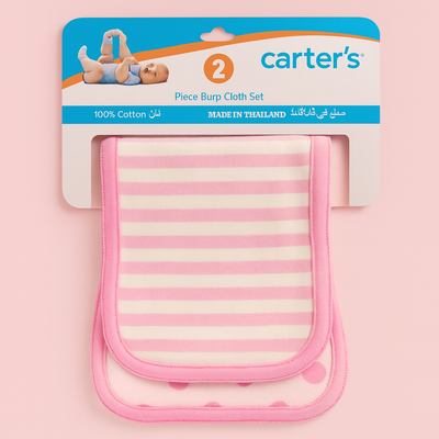 Burp Cloth for Baby | Pink | Set of 2 | Imported