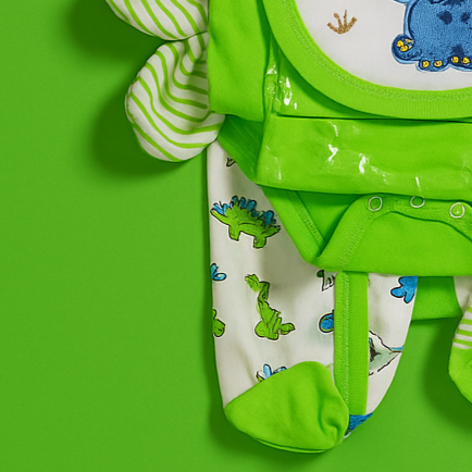 Newborn Baby Starter Set – 6 Piece Green | Imported Baby Clothes in Pakistan