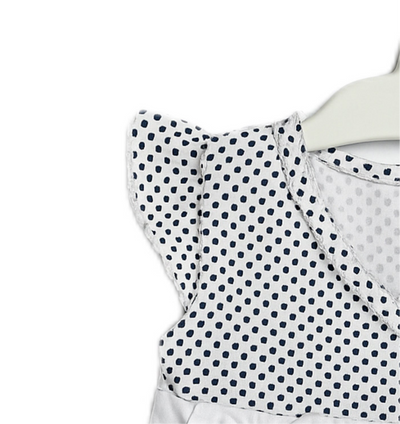 Stripe and Polka Dot Black and White frock For Baby Girls | Imported