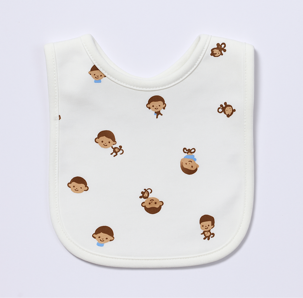 Infant Baby Bib | White Bear | Imported
