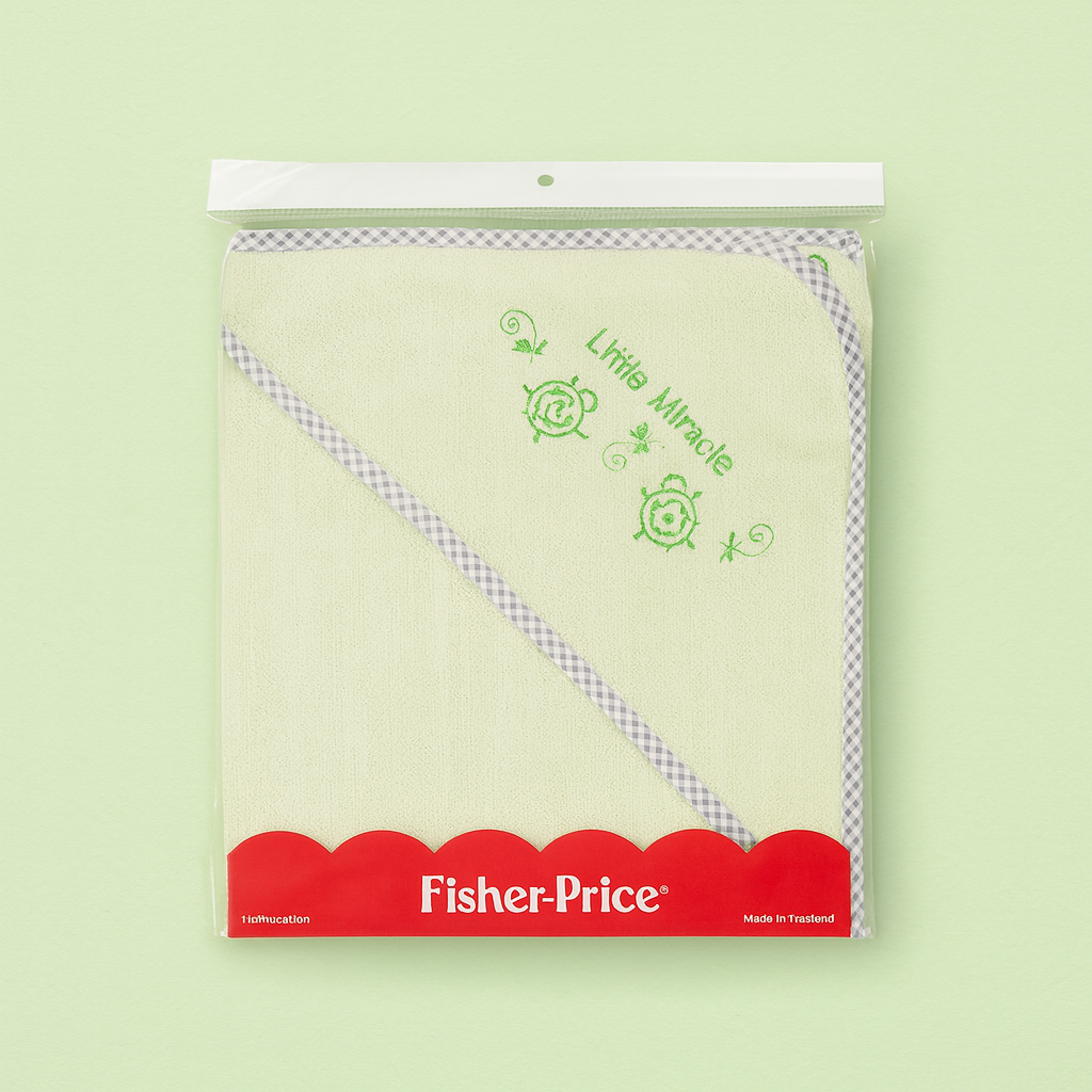 Soft Hooded Bath Towel for Baby | New Born Baby Towel |Green Little Miracle | Imported
