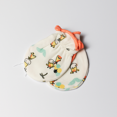 Mittens set of 5 Yellow / Blue / White / Floral for Baby