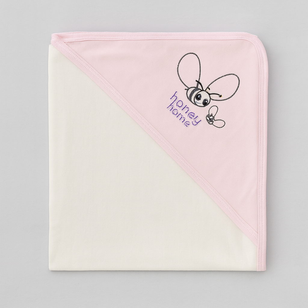 Baby Wrapping Sheet Pink | White