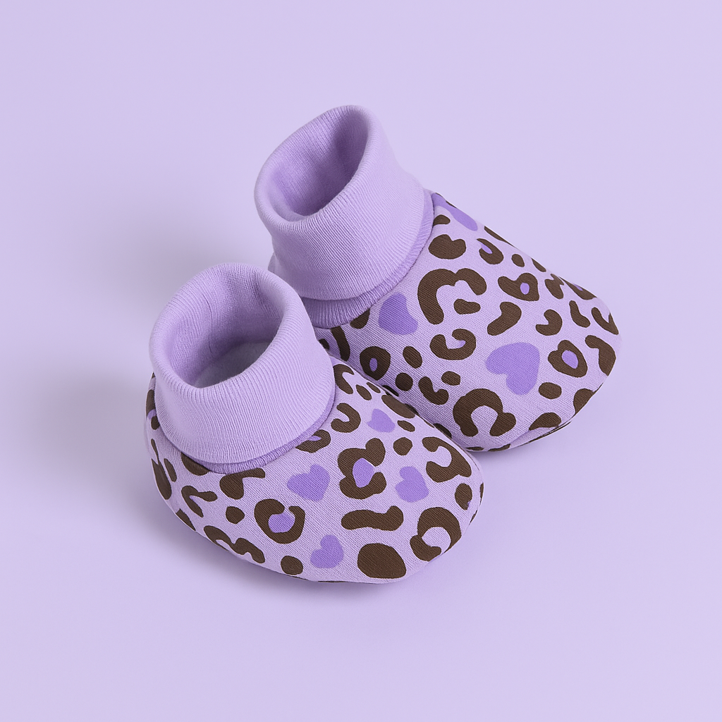 Infant Baby Booties Purple and Pink for Baby Girls | Imported