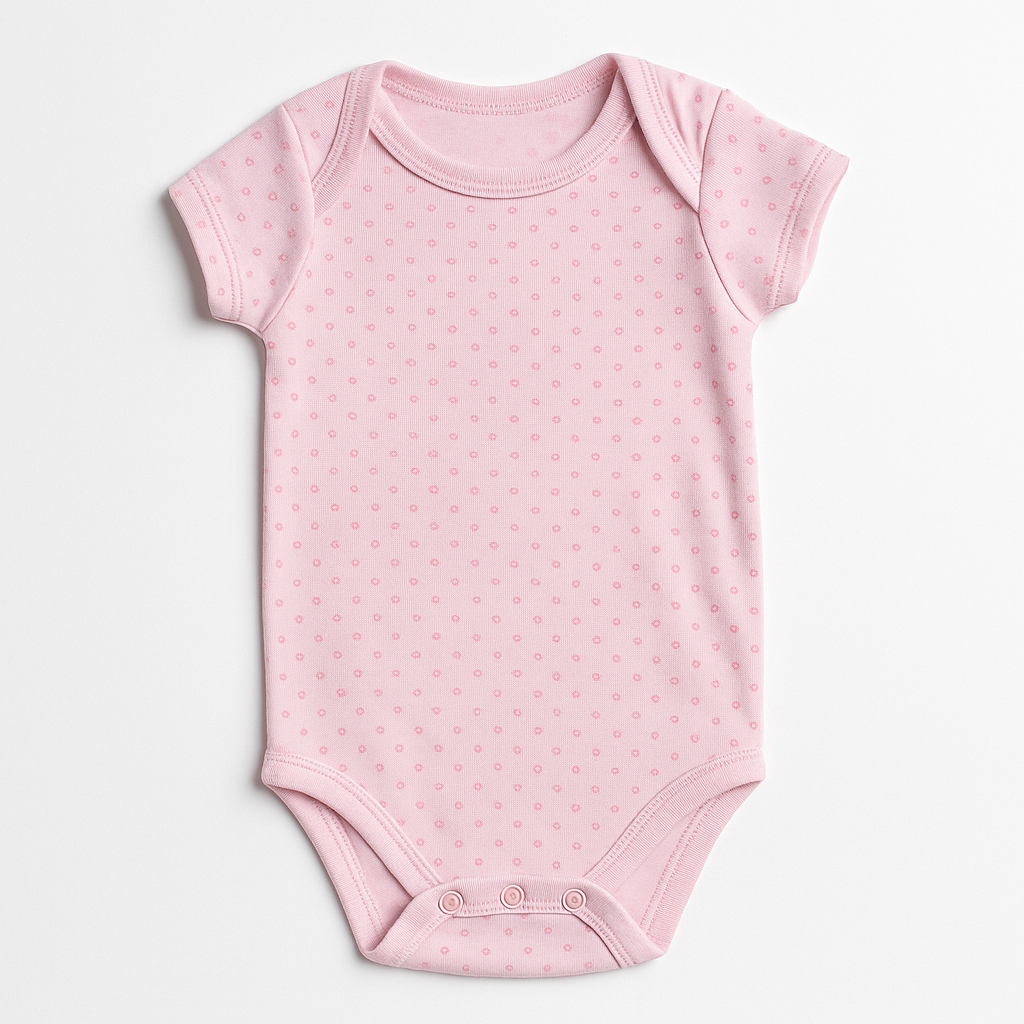 White Pink Rush Cotton Infant Girl Romper Set of 3 BD106
