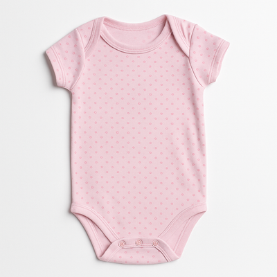 White Pink Rush Cotton Infant Girl Romper Set of 3 BD106