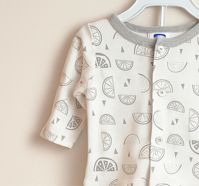 Baby Boy / Girl Lemon Trouser Shirt New Born to 6 Months | White Grey