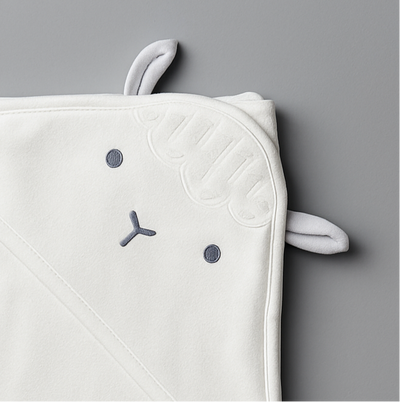 Hooded Bath Towel for Baby | New Born Baby Towel | White | Imported
