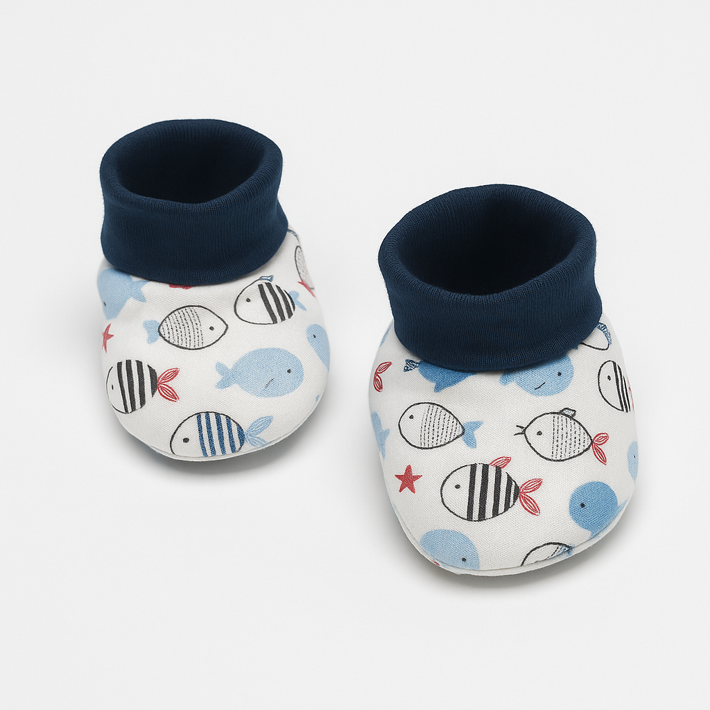 Infant Baby Booties Pack of 2 Blue for Boys | Importedl