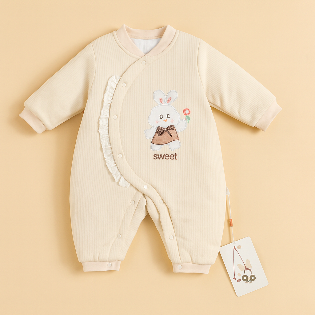 Baby Romper for Winter | Quilted Romper | Imported