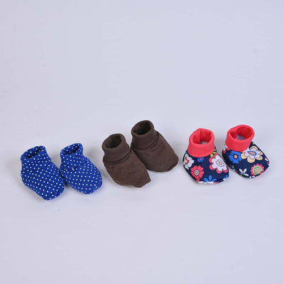 Infant Baby Booties Set of 3 | Mix | TND101