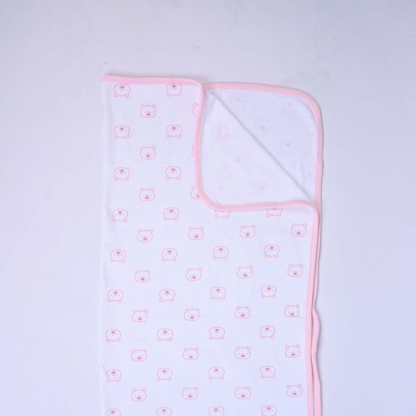Infant Wrapping Sheet White Pink | Imported