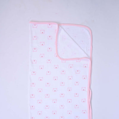 Infant Wrapping Sheet White Pink | Imported