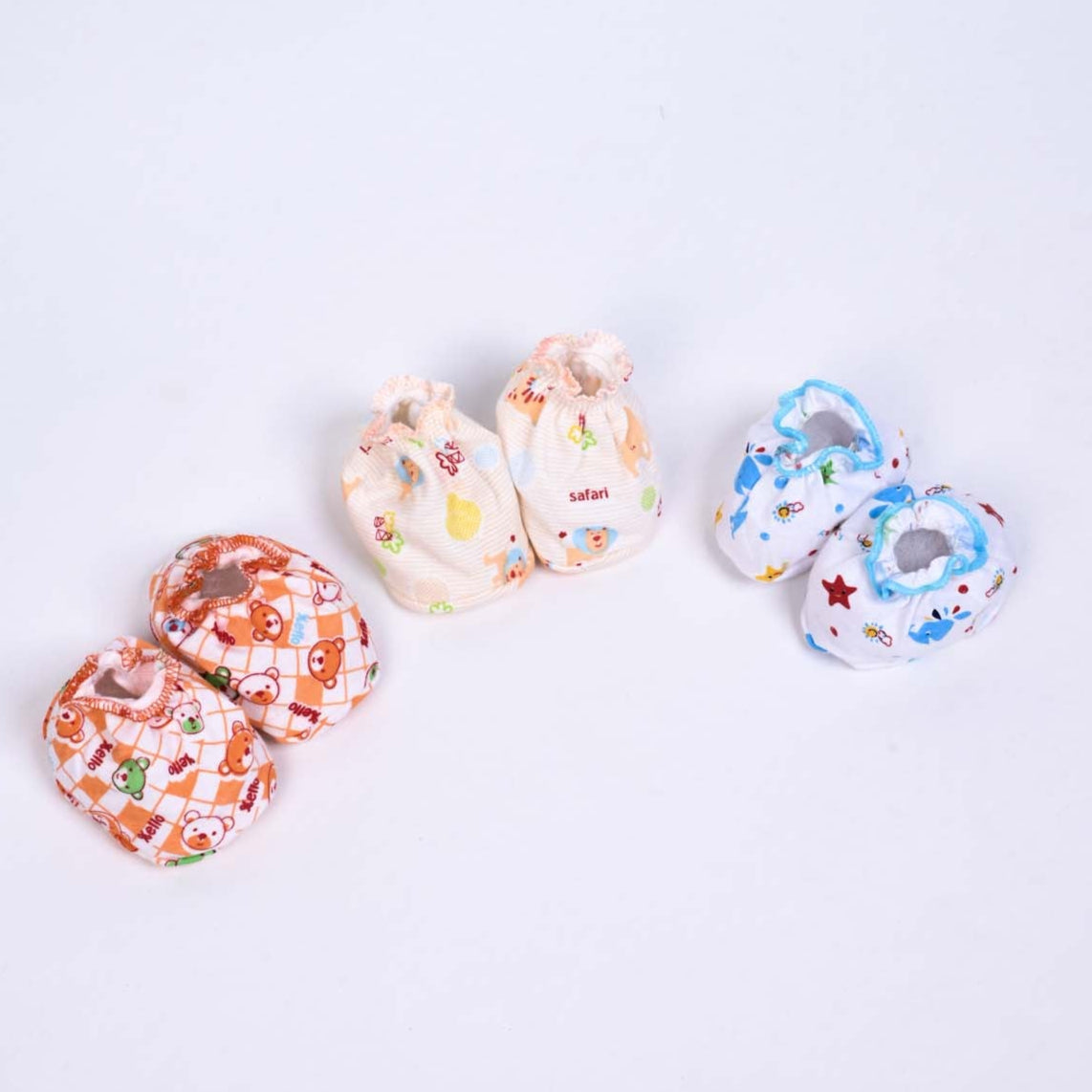 Infant Baby Booties Set of 3 | Mix | TND105