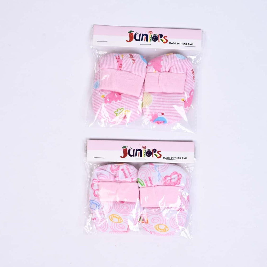 Infant Baby Pink Booties For Girls Set of 2 | Mix | TND108