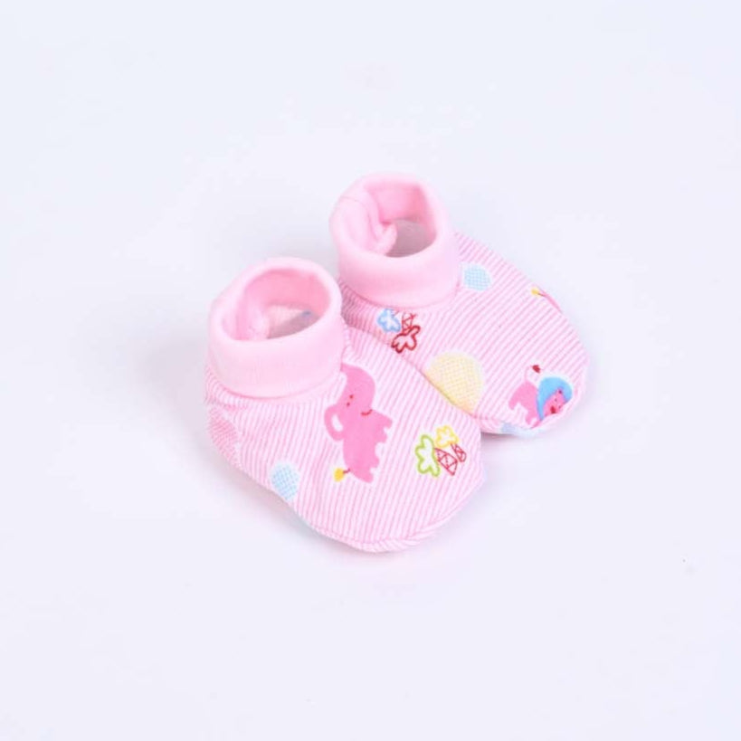 Infant Baby Pink Booties For Girls Set of 2 | Mix | TND108