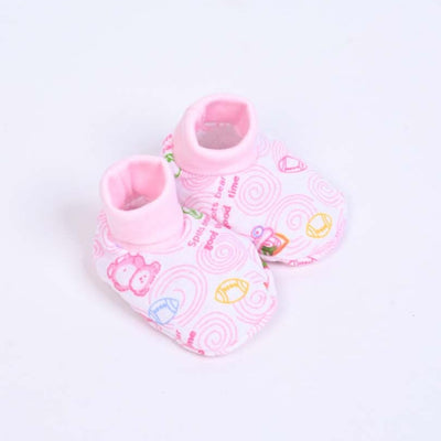 Infant Baby Pink Booties For Girls Set of 2 | Mix | TND108