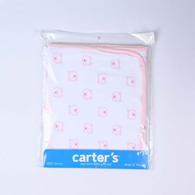 Infant Wrapping Sheet White Pink | Imported