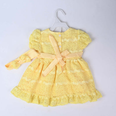 Fancy Yellow Bella Frock for Infant Girls | Imported Baby Girl Dress