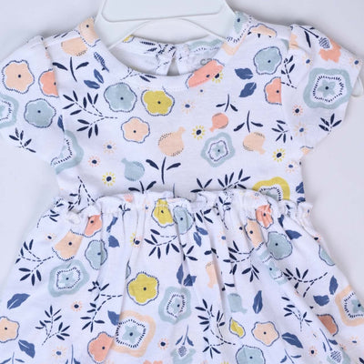 Printed Cotton Frock Romper Set For Baby Girl