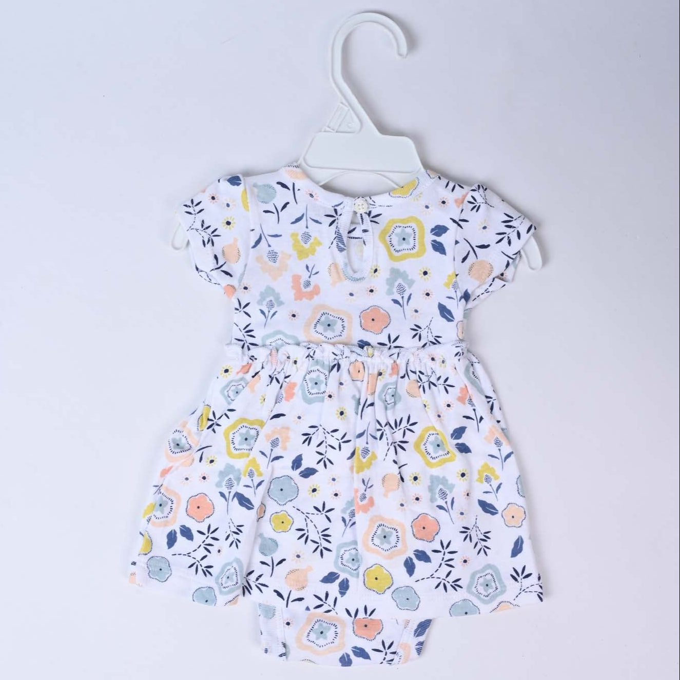 Printed Cotton Frock Romper Set For Baby Girl