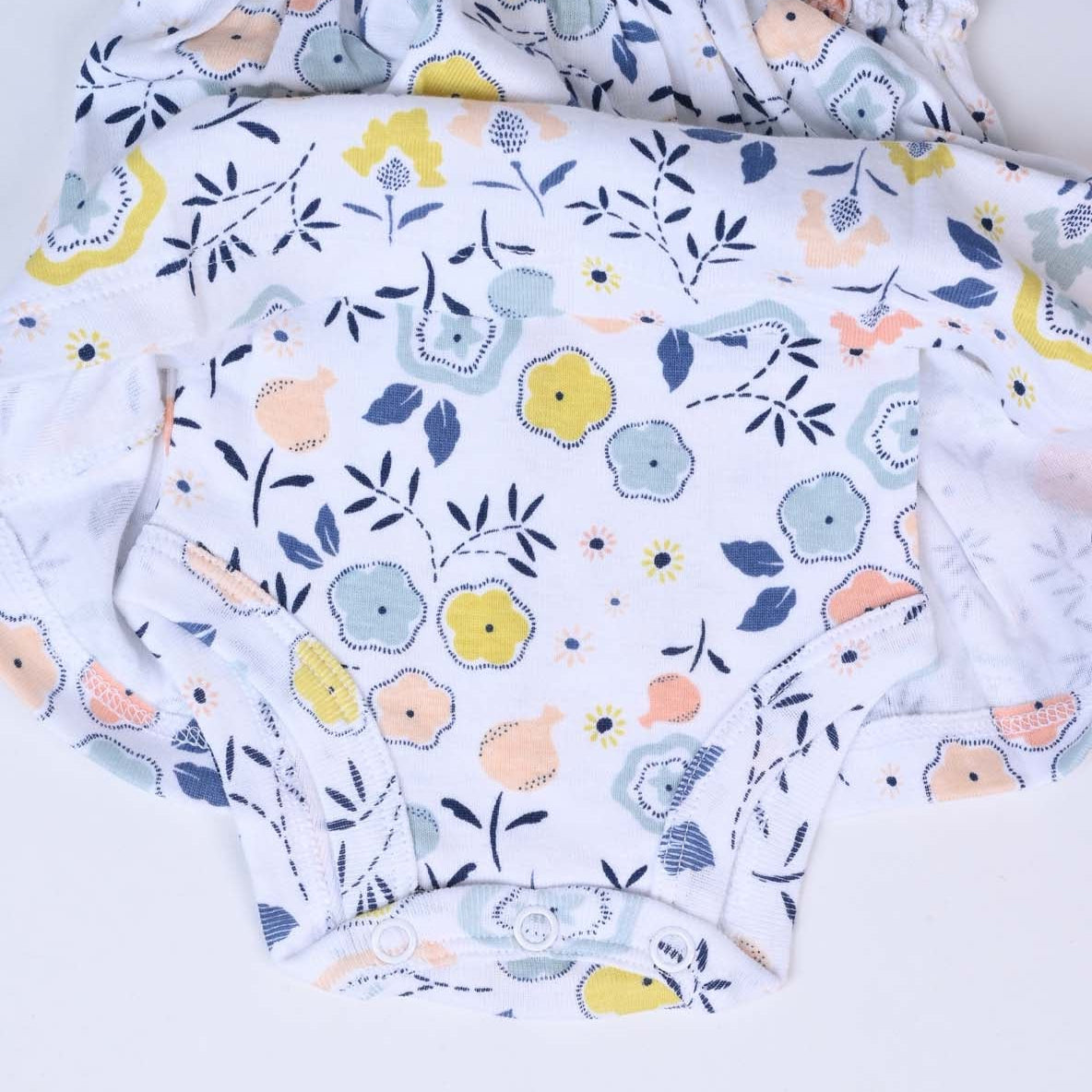 Printed Cotton Frock Romper Set For Baby Girl