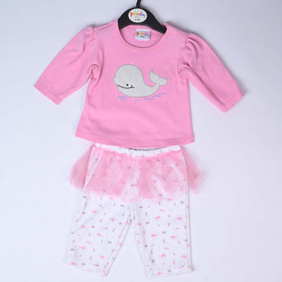 2 piece Pink Pant Shirt Set For baby girls| Imported