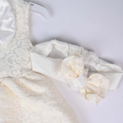 Infant Girls Fancy White Bow Frock
