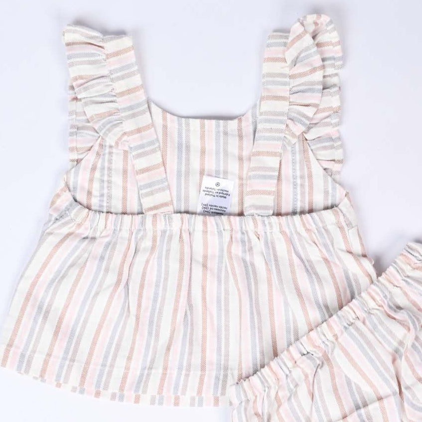 Infant Girls Stripe 2 Piece Frock