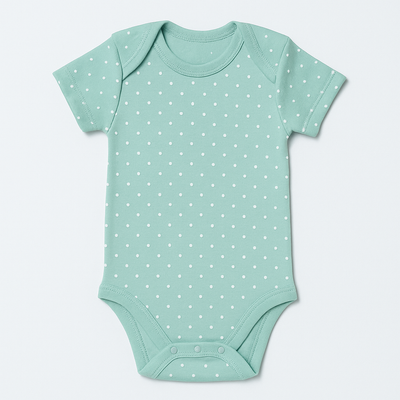 Baby Body Romper Suit | Pink | Lime Green