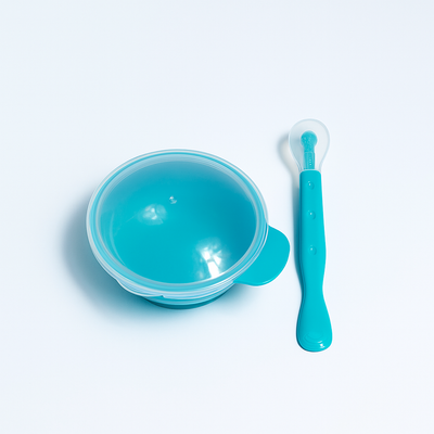 Baby Food Bowl and Spoon Blue | BPA Free |