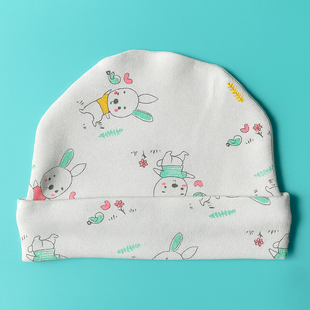 Green Rabbit Design Cap for Baby Boys |  Girls | New Born Baby Caps