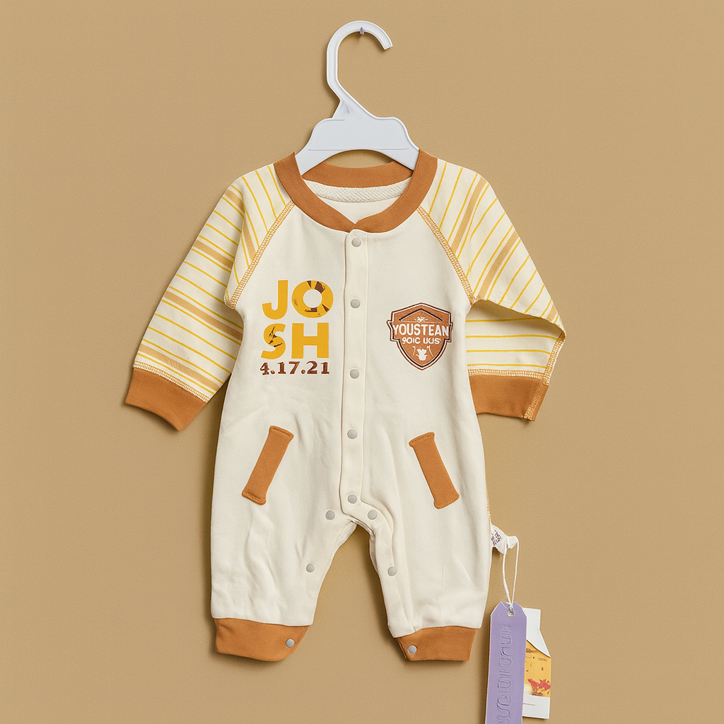 Baby Body Suit | Brown | Soft Cotton Sports Style