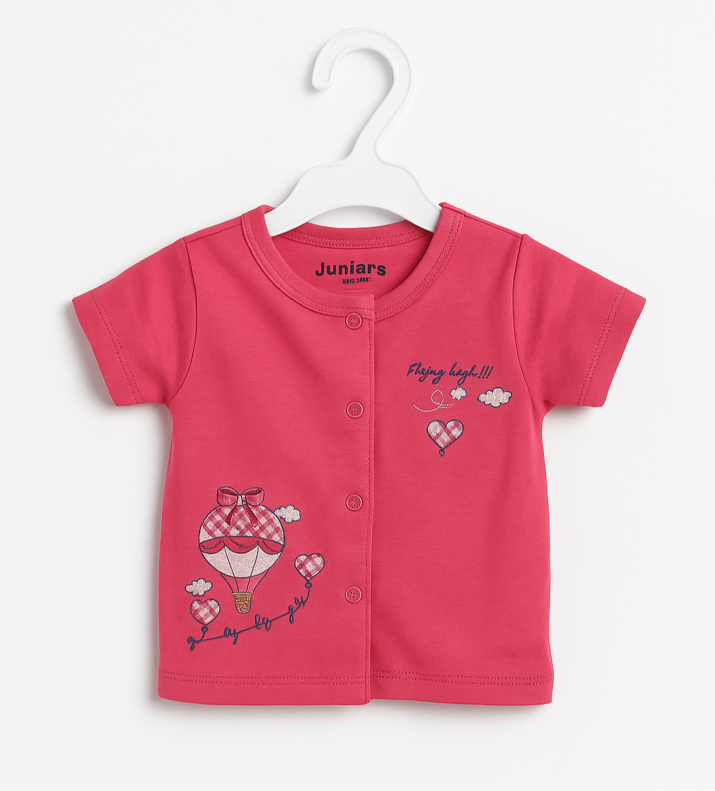 Baby Girl Boy T-Shirt | Pink | Button Down