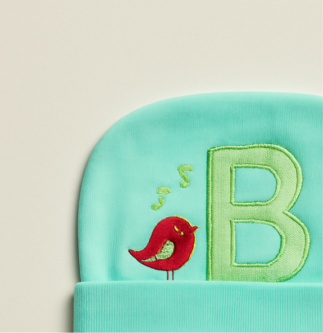Baby Cap Cute Bird | New Born Baby Caps | Green