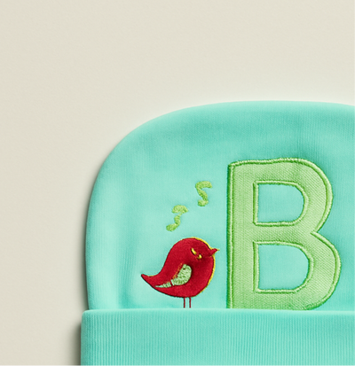 Baby Cap Cute Bird | New Born Baby Caps | Green