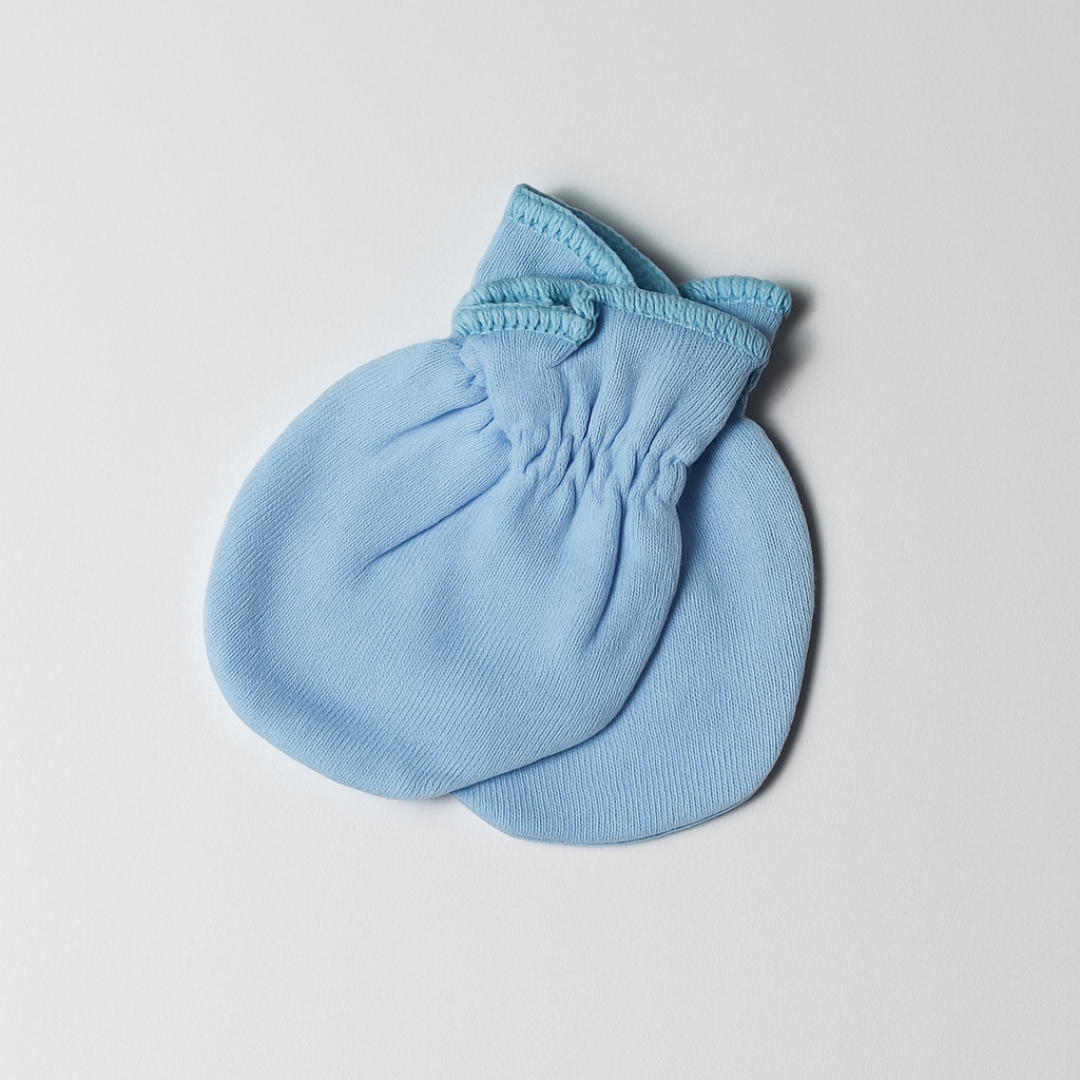 Mittens set of 3 Blue / Black / Purple for Baby Boy / Girl