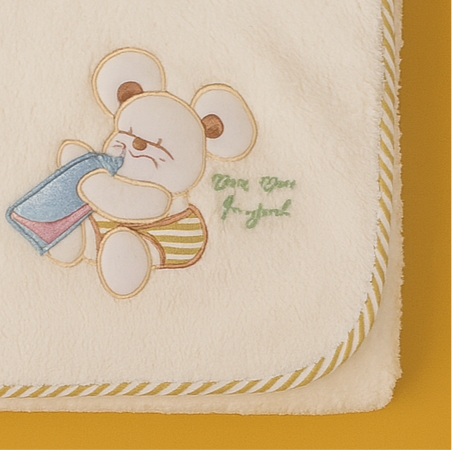 Winter Blanket for Baby | Imported Cream Color Polyester Blanket For infants